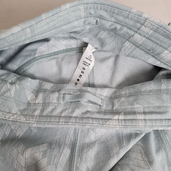 Lululemon Swift Speed Tights Womens 4 Blue White High Rise Pockets Crop Jacquard - Picture 14 of 16